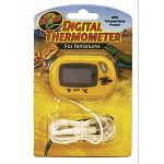Digital thermometer for terrariums.  Digital Terrarium thermometer with digital readout in Fahrenheit or Celsius. Has a remote sensor probe for accurate.
