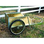 Features a heavy duty removable front gate, 26 in wheels, and a precision placed axle for balanced load and easy pushing Resistant to rain, manure, urine and age May be used for nursery trees, feed bags, hay bales, manure, mulch, barbed wire fencing, leaf