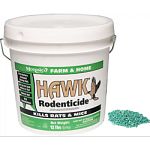 Hawk can kill rats and mice in a single feeding with its powerful anticoagulant bromadiolone. Use hawk with confidence for unsurpassed control, even against warfarin-resistant super rats. Rats and mice die in 4 or 5 days after eating. Contains 12lb of lo