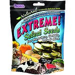 The FM Brown's Extreme Select Seeds Treats for Small Animals - 5 oz. is a tasty medley of real pumpkin, watermelon, cantaloupe and squash seeds. Your small animal pet will love this irresistable, natural and wholesome mix of harvest-fresh seeds.