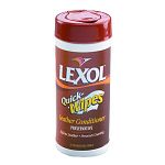 Lexol protects old and new leather from cracking, and premature aging. It is made with the finest tanning oils which bond to the leather fibers, nourishing the leatherand leaving no greasy residue. Use regularly. 25 wipes
