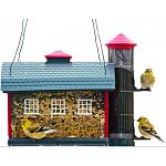 This charming Red Barn Combo Feeder by Heritage Farms adds lots of character to your yard and holds about 7 lbs. of bird seed. Feeder size is 11.5 x 9 x 12.75 inches (LxWxH).