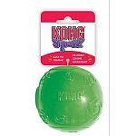 Made of durable, non-toxic rubber. Raised surface designs cause fun, erratic bounce. Protected recessed squeaker. Great for toss and fetch.