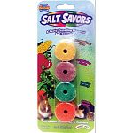 Salt Savors Four Pack is a salt chew especially made for small animals by Super Pet. Pack includes carrot, celery, corn and apple flavored salt. Provides your pet with essential nutrients. Ideal for a variety of small animals.