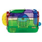 The CritterTrail One Home by Super Pets is one of the world's most popular small animal home for hamsters, mice and gerbils. This home features an unique pet zone that allows you to easily reach in and pet or feed your furry little friend.