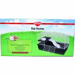 The Deluxe My First Home For Small Animal Pets makes a great home for any size small animal pet because it is available in medium for rats. Cages have a ramp to a second level with a food dish. Color may differ from picture.