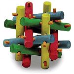 The Nut Knot Nibbler by Super Pet is a fun, colorful and safe wooden chew toy for your small animal pet that is entertaining and helps to keep teeth trim and clean. Made of natural wood in a fun knot shape and dyed with food safe vegetable coloring.