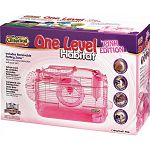 An all pink activity home for small pets. Features a 