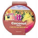 Naturally flavored, glucose based treat for horses. Fortified with vitamin e and biotin. Designed as a tasty treat, as well as to provide entertainment and stress relief. Designed to be used in conjunction with likit toys.