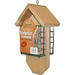 Premium quality woodpecker suet feeder holds TWO cakes. Double basket allows woodpeckers to feed from either side. Specially designed for woodpeckers, this feeder simulates a natural feeding environment with built-in 