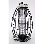Protective cage keeps the squirrels out! All metal construction. Holds up to 2 pounds of mixed seed.