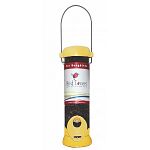 Bird Lovers Yellow Songbird Feeder For Sunflower Seed or Quality Mixes is a cute and cheerful feeder and makes a great starter feeder. It is constructed of durable plastic parts, metal bail wire and UV stabilized polycarbonate tube that prevents yellowing