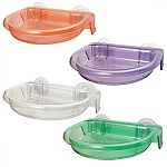 Suction cup dish for seed, fruit, and mealworms. Attracts goldfinches, chickadees, purple finches, nuthatches, and more!