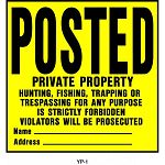 POSTED: Private Property 11x11 inch signs  Plastic.