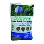 Grass seed accelerator is a starter fertilizer and seed cover Formulated for fast seed germination, as it fertilizes and protects seed growth It retains moisture and regulates soil conditions Accelerator is weed free and totally biodegradable Apply to new