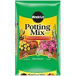 Miracle Gro Premium Potting Mix is made of high quality blend of organic ingredients that continuously release plant food for up to three months for optimum growth. For use with container plants or vegetables only. Available in two sizes.