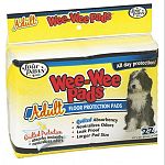 Four Paws large quilted pads are highly absorbent, neutralize odors and do not leak. They remove moisture from the top of the pad and dry internally, eliminating runoff. Ideal for adult for dogs who are home alone, ailing or incontinent.
