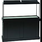 Sturdy construction with enclosed storage that hides supplies, sumps, and canister filters. Water resistant finish inside and out. Made from pine and stained to match aquarium frame trim.