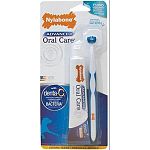 Specially formulated tartar control toothpaste with denta-c. Triple action toothbrush with a wrap-around design cleans in one easy motion. Rubber gum massagers clean gums and helps prevent periodontal disease. Ultra soft nylon bristles clean between teeth