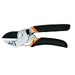 The Fiskars Power-Lever Anvil Pruner is designed to be comfortable when cutting branches. Pruner has Power-Lever technology to make cuts easier and quicker. Blade has a non-stick coating to reduce friction and has a 5/8 inch cutting capacity.