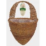 The Gardman Rustic Rattan Hive Wall Basket has a natural look that is great for hanging flowers or plants indoors or out on a wall. The plastic liner prevents the water from leaking, while the galvanized steel frame adds strength to ensure long life.