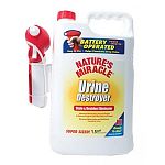 Advanced penetrating formula begins to destroy tough-to-get-out odors on contact. Removes yellow stains and stickiness caused by urine. Includes batteries for power sprayer.