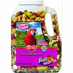 Fun large shapes & textures provides enrichment & mental st mulation Probiotics & prebiotics that aid in the digestive health Naturally preserved for ideal freshness Ingredient rich blend fruits, nuts, vegetables, select seed , grains & fortified suppleme