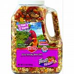 Fun large shapes & textures provides enrichment & mental stimulation Probiotics & prebiotics that aid in the digestive health Naturally preserved for ideal freshness Ingredient rich blend fruits, nuts, vegetables, select seeds, grains & fortified suppleme