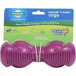 For large dogs over 50 pounds - retriever, shepherd, boxer Patented treat meter randomly dispenses treats to keep your dog chewing longer Squeaker adds extra fun For medium strength chewers Top rack dishwasher safe