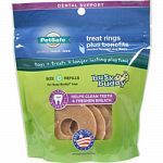 Chicken flavored with tough texture to provide long-lasting chew experience Formulated to clean teeth and freshen breath Used for busy buddy toys All natural treats Made in the usa