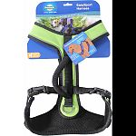 Maximum comfort with elasticized neck straps Girth strap features two quick-snap buckles for ease of use and two adjustment points for optimal fit Padded handle for extra control Reflective detailing for increased safety and visibility Convenient top leas