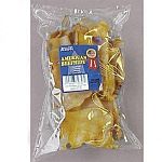 Does your dog love rawhide and the taste of chicken? These are the perfect combination with a basted chicken flavor. Made with USA grown cattle hides.