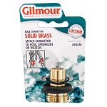 Garden hose quick connectors solid brass - male. Heavy-duty solid brass construction with comfortable rubber grips.