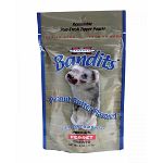 Marshall bandit treats are meat based treats. Ferrets are strict carnivores that need meat based protein. Low temperature processing maintains high protein levels. Soft morsels are easily digestible. Reseal able stand up pouch.