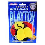 The perfect iteractive toy for ferrets and their owners. The pull-n-go play toy is complete with vibrating mechanism . Will provide prime entertainment . Works best when used on aflat, hard surface. Simply pull the string and watch the ferrets as they lea