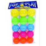 Great for adding to marshall pop-n-play ball pit. Vibrant colors and durable plastic, easy to clean. Washing instructions: hand wash in mild soapy water and rinse clean.