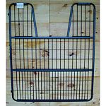 Dimensions: 1.25 l x 52 w x 62 h Fits inside a 55 opening, gate measures 52 wide Fully welded 1 square tubing, 16 gauge, machine weld 1/4 diameter welded rod Foal friendly screen at the bottom of the stall gate. The mesh is made with 1 gaps Hinges so