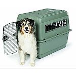 Features a heavy-duty plastic shell and durable wire doors that interlock for added security. Wire ventilation windows to promote healthy air flow. Includes: live animal labels, id label, food & water cups and absorbent pad