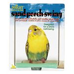 Your pet bird will enjoy swinging on this Sand Perch Swing by JW Pet Company. In addition to providing entertainment, it's coated with sand to wear and smooth bird claws and varies in diameter to help provide a work out for bird feet muscles.
