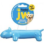 Durable, floatable, rubber-like chew toy is mega-strong, mega-bouncy, and mega-fun. With a built-in squeaker.