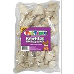 Natural flavor rawhide bones a treat your prcious pouch is sure to thank you for.