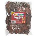 Feed these treats outdoors or on a washable surface. Always provide fresh water for your dog. 2 lb. beef flavor rawhide chips.
