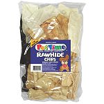 Assorted Rawhide Chips for Dogs - 16 oz.  Dog treat. Beef, Chicken and peanut butter flavoring.