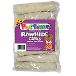 Four inch roll curls - natural flavor for dogs. 1 pound bag