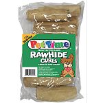 All natural - made from grain fed cattle. What dog can resist the taste of rawhides combined with Peanut Butter. Value plus 1 pound bag.  4 Inch Peanut Butter Roll Curls for Dogs 1 lb.  Delicous rawhide treats.