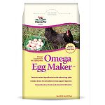 Rich source of omega-3 fatty acids. Contains natural ingredients for rich-colored egg yolks. Includes direct-fed microbials to help support digestion. Comprehensive vitamin and mineral fortification. Supplement for laying hens.
