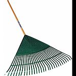 Quickly and efficiently collects leaves, grass clippings, twigs, pine needles, acorns and more Ideal for home, farm or work Both poly construction rake head with wood handle provides strength and durability for years to come