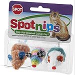 Ethical s fun Spot Nips Rainbow Mice is the essential toy for any cat owner to collect. Made with fun, bright rainbow colors, these mice are stuffed with catnip to encourage play. Great for interactive play! Assorted colors. Choose 3 or 9 pack.