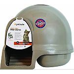 Booda dome clean step worlds greatest cat litter box with built-in clean step litter mat and handle.