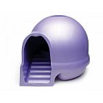 Booda Dome - worlds greatest litter box. Booda Dome Clean Step combines the best features into a stylish litter box. 21.5 in. dia x 19.5 in. high. Ramp is 9 in. wide, pan where the litter goes is 6 in.deep. PLEASE NOTE: Very expensive to ship!
